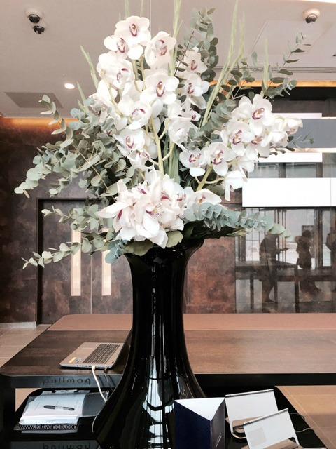 Pullman Hotel Liverpool Lobby Vase of flowers