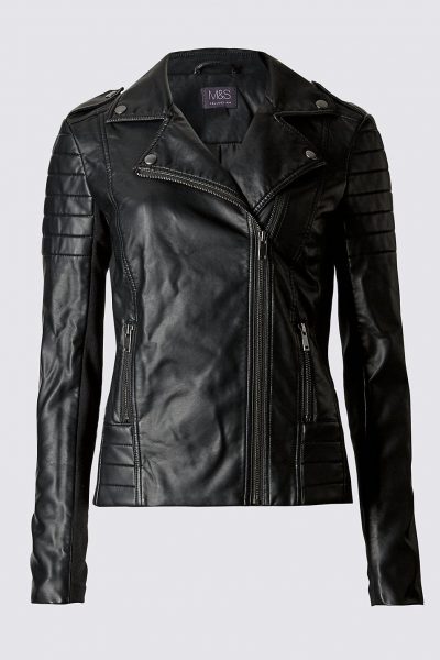 Transition Wear Faux Leather Jacket Kitty and B