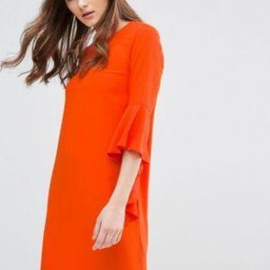 Orange Shift Dress