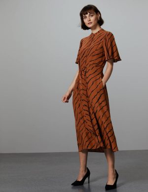 Brown Animal Print Dress