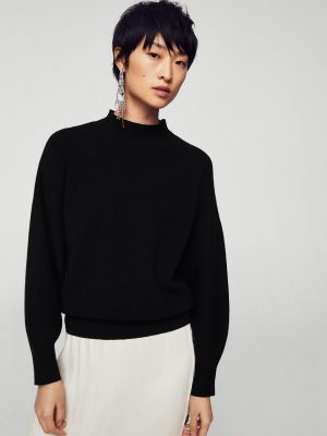 Black Puff Sleeve Jumper