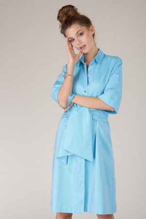 Blue Shirt Dress