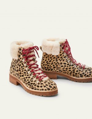 Animal Print Walking Boots