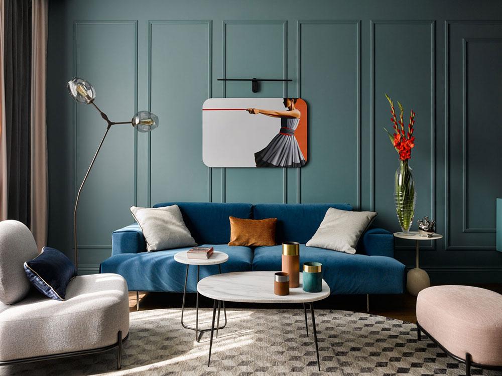 Blue Living Room Decor Inspiration| Blue is a really versatile colour to decorate your home with. But, which colours and tones work well? What kind of accessories work with blue? This post gives you ideas for pulling together an elegant blue colour palette and pieces for your home. Read more: kittyandb.com #bluelivingroom #colourfulhomedecor #bluecolorpalette #interiordecoratinginspiration #blueaesthetic 