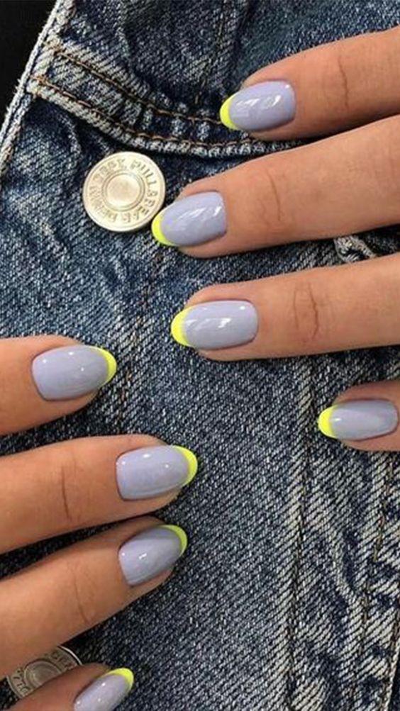 Neon French Manicure Tips | We love a classic French manicure, it's elegant and timeless. But, we also love classic with a twist. Here are all the alternative French manicure styles you need | www.kittyandb.com #FrenchManicure #Nails #NailArt #French #Tip #Fluro #Neon