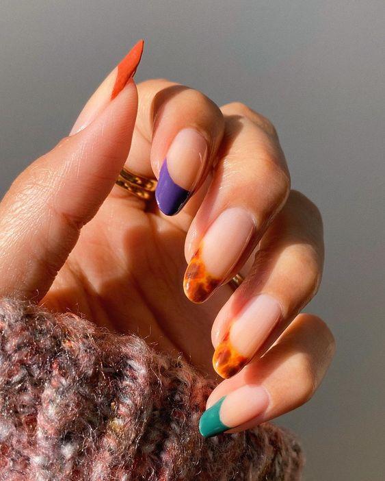 Colourful and Animal Print French Manicure Tips | We love a classic French manicure, it's elegant and timeless. But, we also love classic with a twist. Here are all the alternative French manicure styles you need | www.kittyandb.com #HowToWearColour #AnimalPrint #NailArt #French #Tip #FrenchManicure #Nails #Colour