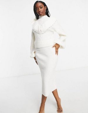 White Cable Knit Coord