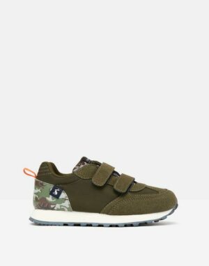 Kids Khaki Velcro Trainers